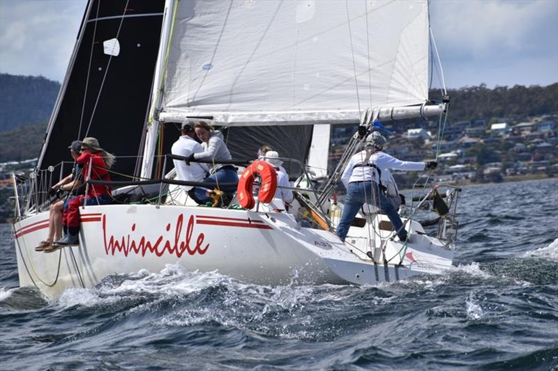 Invincible skippered by Bryan Walpole photo copyright Jane Austin taken at Bellerive Yacht Club and featuring the IRC class