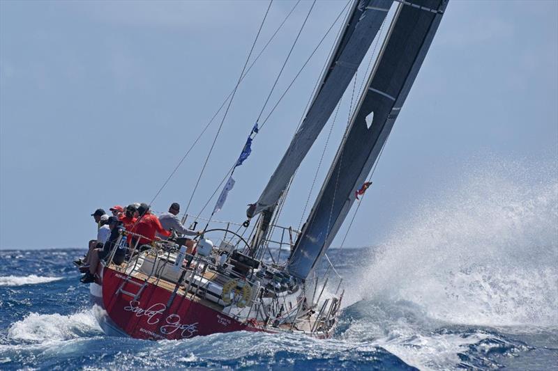 Ross Applebey's Oyster 48 Scarlet Oyster (GBR) is leading the class on the water and after IRC time correction in the 13th RORC Caribbean 600 photo copyright Rick Tomlinson / www.rick-tomlinson.com taken at Antigua Yacht Club and featuring the IRC class