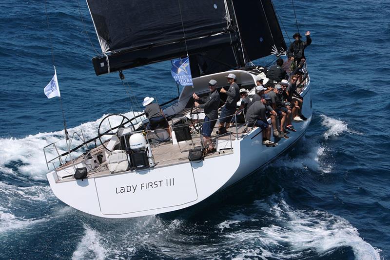 The sleek Mylius 60 Lady First III of Jean-Pierre Dreau - RORC Caribbean 600 photo copyright Tim Wright / RORC taken at Royal Ocean Racing Club and featuring the IRC class