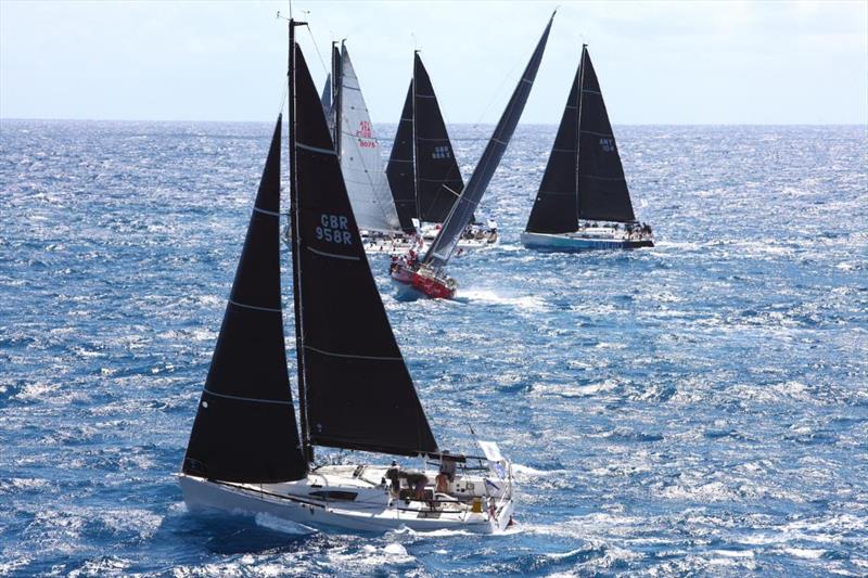 Jangada and the competitive IRC Two fleet at the start of the RORC Caribbean 600 - photo © Tim Wright / photoaction.com