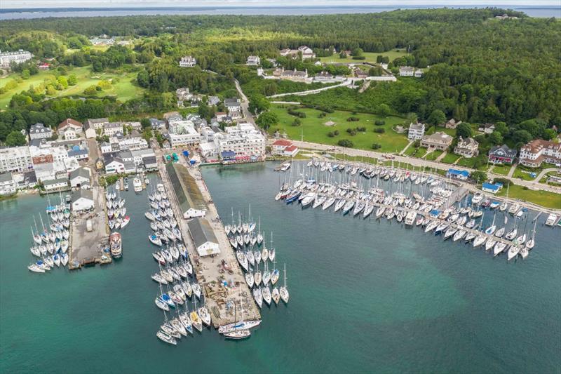 Chicago Yacht Club Race to Mackinac fleet on Mackinac Island -- rafting is back! - photo © Matt Knighton