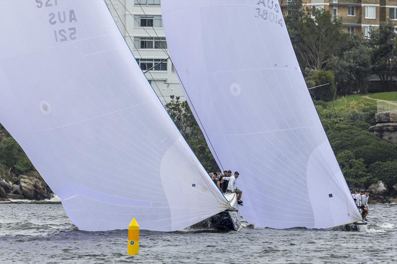 InfoTrack Go and Revolver head-to-head on day 1 of the 2022 Sydney Harbour Regatta - photo © Andrea Francolini / MHYC