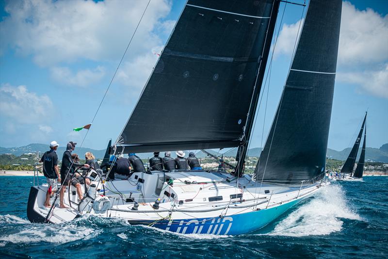 Liquid, J122, slides into first place overall in CSA7 on day 3 of the St. Maarten Heineken Regatta photo copyright Laurens Morel taken at Sint Maarten Yacht Club and featuring the IRC class