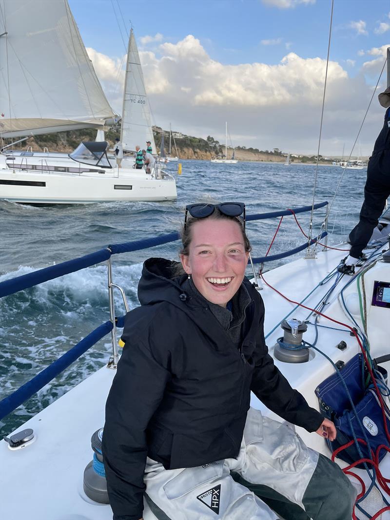 Lily Stellmaker training on Faster Forward - King Island Race - photo © Matt Fahey