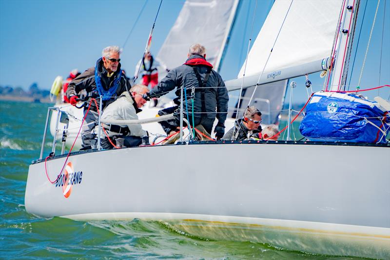 Crewing on a racing keelboat on the Solent with RLymYC photo copyright Paul French taken at Royal Lymington Yacht Club and featuring the IRC class