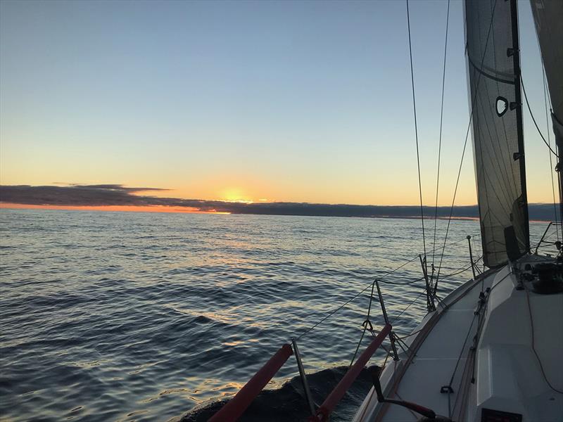 Saturday's sunrise from Maverick - 50th King Island Race - photo © Rod Smallman