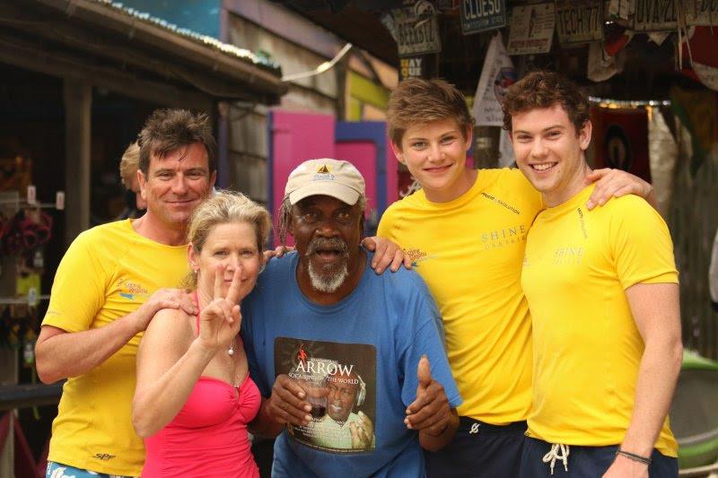 Winners from 2015 BVI Spring Regatta & Sailing Festival with the man himself - photo © BVISR