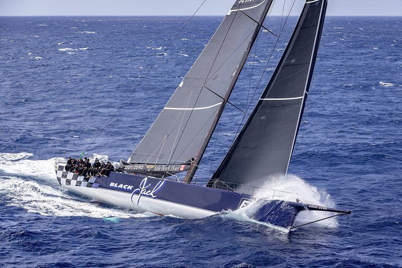 Black Jack powers southward in the Rolex Sydney Hobart photo copyright Rolex / Andrea Francolini taken at Royal Prince Alfred Yacht Club and featuring the IRC class