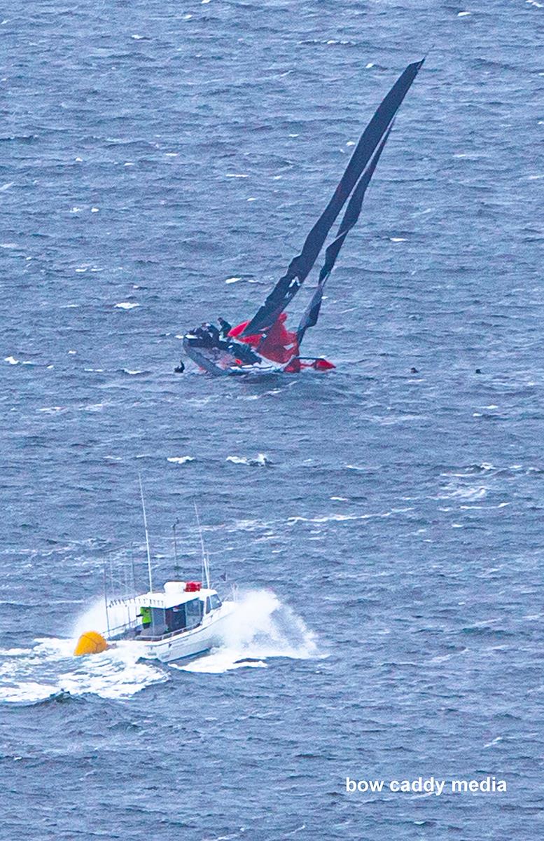 All part of the sequence as she comes down Sydney Harbour and wipes out photo copyright Bow Caddy Media taken at Middle Harbour Yacht Club and featuring the IRC class