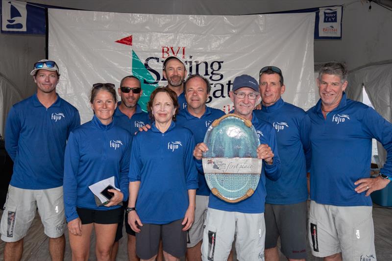 Crew on Fujin take first in Offshore Multihull  - 49th BVI Spring Regatta & Sailing Festival  - photo © Alastair Abrehart