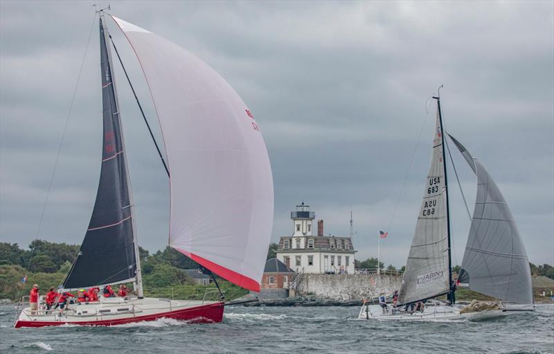 Passing Rose Island lighthouse in 2020 - photo © Stephen R Cloutier