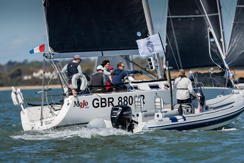 Rob Cotterill's J/109 Mojo Risin' benefits from on-the-water coaching from North Sails and RORC at the RORC Easter Challenge - photo © Paul Wyeth / www.pwpictures.com
