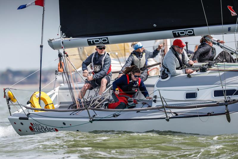 Lena Having's Corby 33 Mrs Freckles scored a 1-2 on the last day to win IRC Three at the RORC Easter Challenge photo copyright Paul Wyeth / www.pwpictures.com taken at Royal Ocean Racing Club and featuring the IRC class