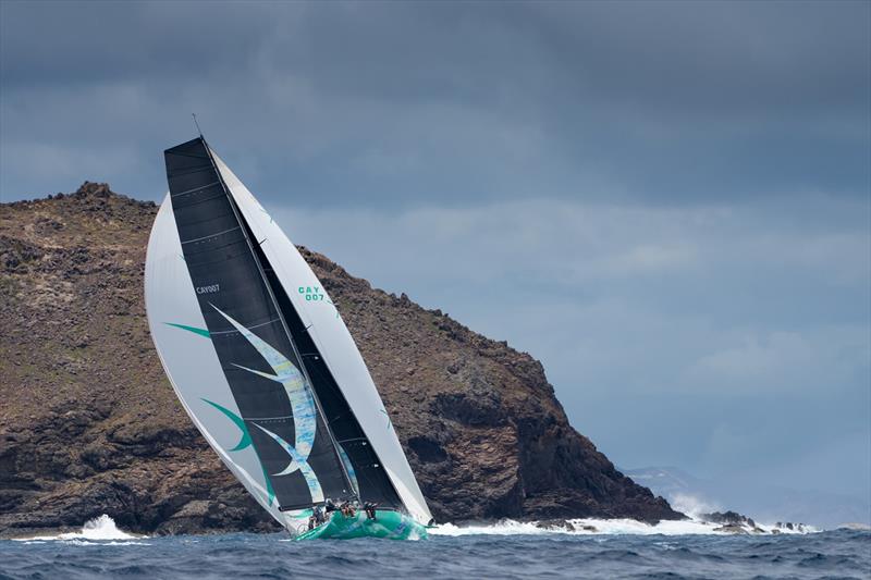 Vesper and the rugged surroundings of St Barts and its many outlying islands - Les Voiles de St Barth Richard Mille photo copyright Christophe Jouany taken at Saint Barth Yacht Club and featuring the IRC class