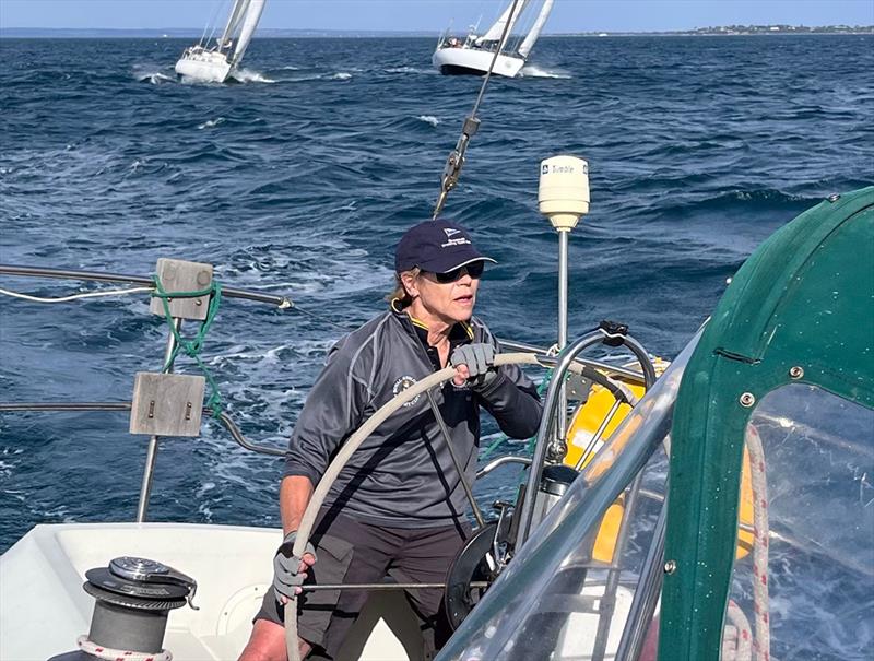 Queenscliff Cup - Comm Lee Renfree on helm photo copyright Rosie and David taken at Queenscliff Cruising Yacht Club and featuring the IRC class