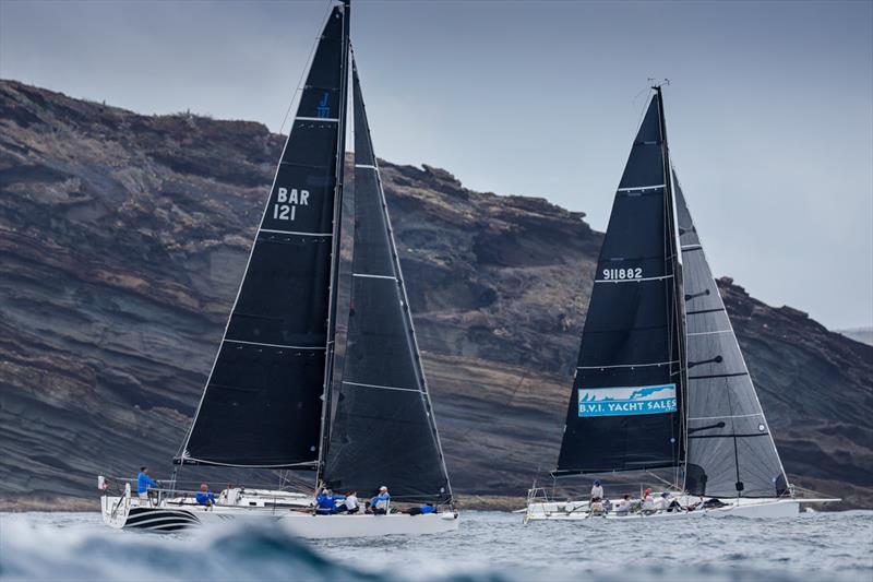 Peters & May Round Antigua Race 2022: Peter Lewis' J121 Whistler & Bernie Evan-Wong's RP 37 Team TAZ - photo © Paul Wyeth / www.pwpictures.com