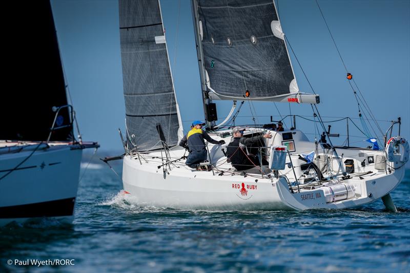 Christina & Justin Wolfe's Sun Fast 3300 Red Ruby in the RORC De Guingand Bowl photo copyright Paul Wyeth / RORC taken at Royal Ocean Racing Club and featuring the IRC class