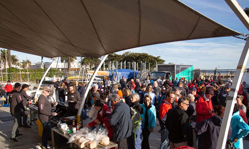 A welcome barby after a cold day sailing - Australian Women's Keelboat Regatta - photo © Bruno Cocozza