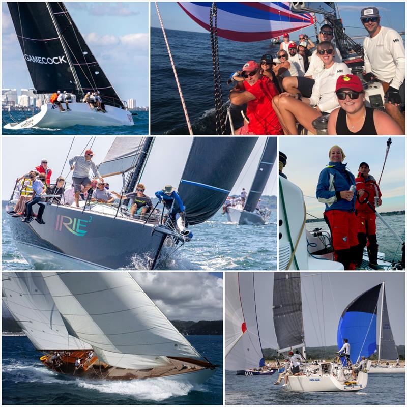 Clockwise from top left, Gamecock, Veladare, Byte, Hafa Adai, The Blue Peter, Irie 2 - Edgartown Race Weekend photo copyright Edgartown Yacht Club taken at Edgartown Yacht Club and featuring the IRC class