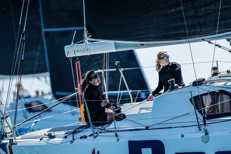 Team Rockitt (Dee Caffari and Shirley Robertson) in their Jeanneau Sunfast 3300 at the start of the De Guingand Bowl - photo © Paul Wyeth