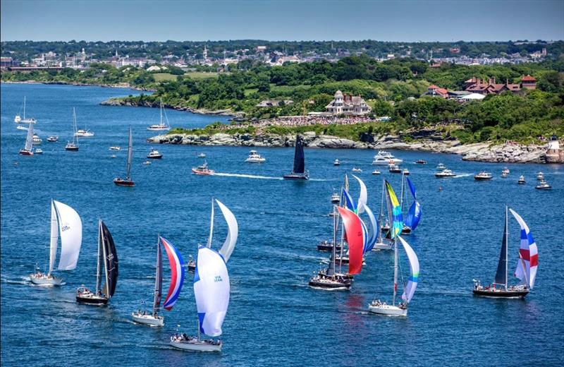 The race begins at the mouth of the East Passage against the spectacular backdrop of the Newport and Jamestown shore, where state parks and Castle Hill Inn offer excellent viewing opportunities for race fans photo copyright Daniel Forster / PPL  taken at Royal Bermuda Yacht Club and featuring the IRC class