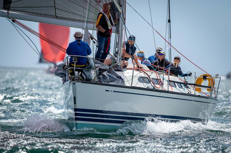 Muskox on the final leg during the Third RC1000 Regatta of 2022 in Plymouth photo copyright Paul Gibbins Photography taken at Royal Western Yacht Club, England and featuring the IRC class