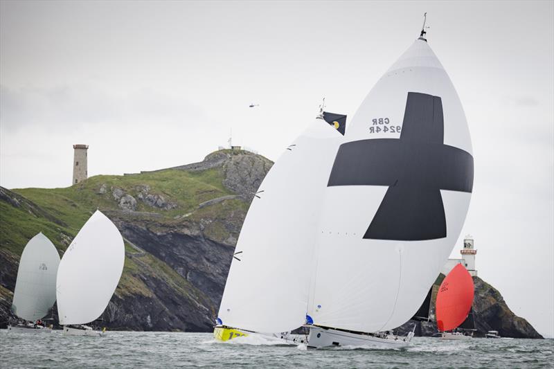 Samatom skippered by Robert Rendell at the start of the SSE Renewables Round Ireland Race photo copyright David Branigan / Oceansport  taken at Wicklow Sailing Club and featuring the IRC class