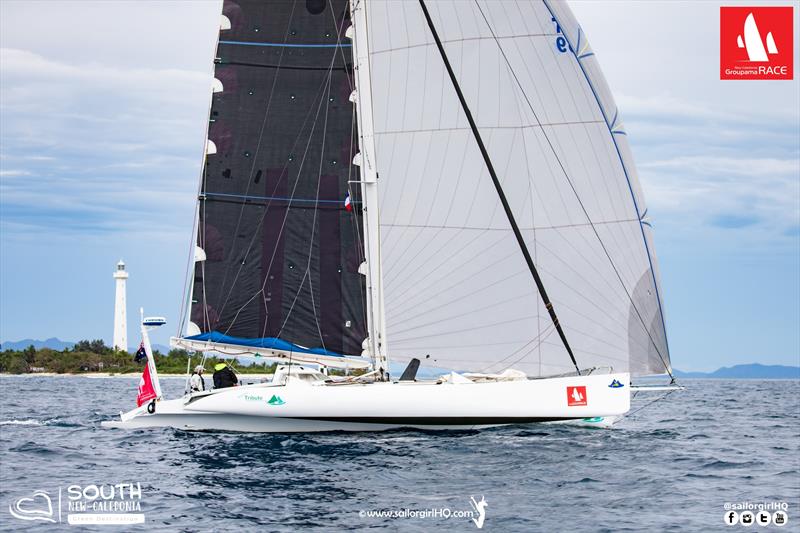 Ocean's Tribute is a weapon downhill - 2022 Groupama Race photo copyright Nic Douglass @sailorgirlHQ taken at Cercle Nautique Calédonien and featuring the IRC class