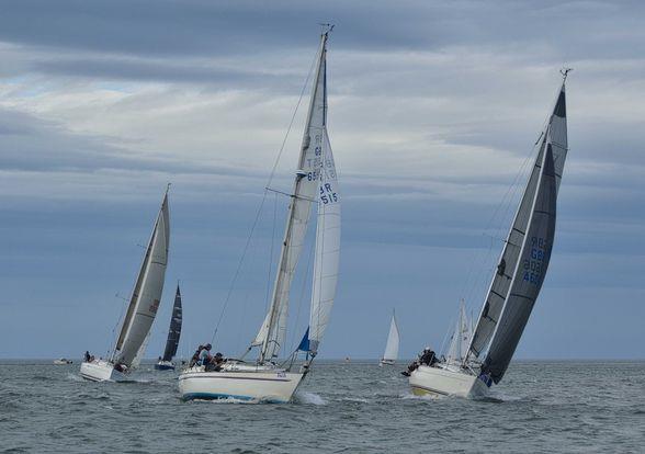 View from the Speedboat in the Scarborough Yacht Club North Sea Race photo copyright SYC taken at Scarborough Yacht Club and featuring the IRC class