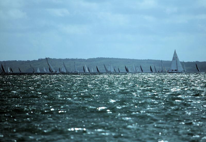 The fleet heading up the Western Solent during the Round the Island Race 2022 photo copyright Mark Jardine / YachtsandYachting.com taken at Island Sailing Club, Cowes and featuring the IRC class