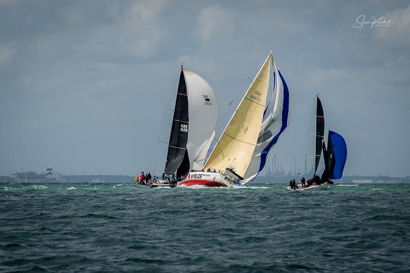 Sailing up the Eastern end of the Solent during the Round the Island Race 2022 - photo © Sam Kurtul / www.worldofthelens.co.uk