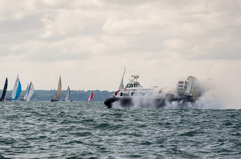 Sailing up the Eastern end of the Solent during the Round the Island Race 2022 photo copyright Sam Kurtul / www.worldofthelens.co.uk taken at Island Sailing Club, Cowes and featuring the IRC class