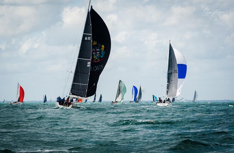 Sailing up the Eastern end of the Solent during the Round the Island Race 2022 - photo © Sam Kurtul / www.worldofthelens.co.uk