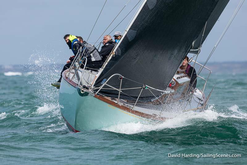 Whooper, GBR363R, Laurent Giles one-off, during the during the Round the Island Race 2022 photo copyright David Harding / www.sailingscenes.com taken at Island Sailing Club, Cowes and featuring the IRC class