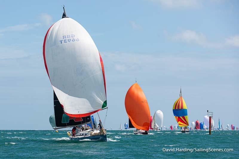 Fandango, GBR6693T, Beneteau First 40.7, during the during the Round the Island Race 2022 photo copyright David Harding / www.sailingscenes.com taken at Island Sailing Club, Cowes and featuring the IRC class