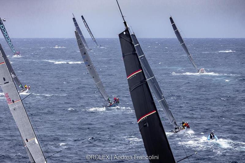 The start of the 2021 Rolex Sydney Hobart photo copyright Rolex / Andrea Francolini taken at Cruising Yacht Club of Australia and featuring the IRC class