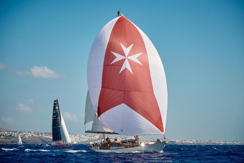 Baptiste Garnier's classic ketch Eugenia V at the start of the RORC Transatlantic Race photo copyright James Mitchell / RORC taken at Royal Ocean Racing Club and featuring the IRC class