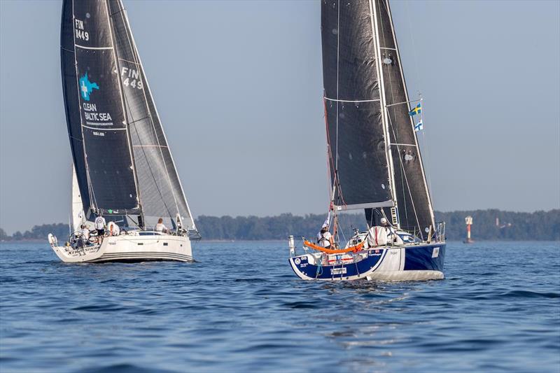 Arto Linnervuo's Finnish xP-44 Xtra-Staerk leads IRC One on the water photo copyright Pepe Korteniemi / RORC taken at Royal Ocean Racing Club and featuring the IRC class