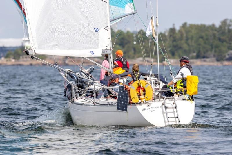 Silver Moon II, the smallest boat in the Roschier Baltic Sea Race crossed the finish line and headed for Helsinki's Marina Bay Race Village for a heroes welcome photo copyright Pepe Korteniemi / www.pepekorteniemi.fi taken at Royal Ocean Racing Club and featuring the IRC class