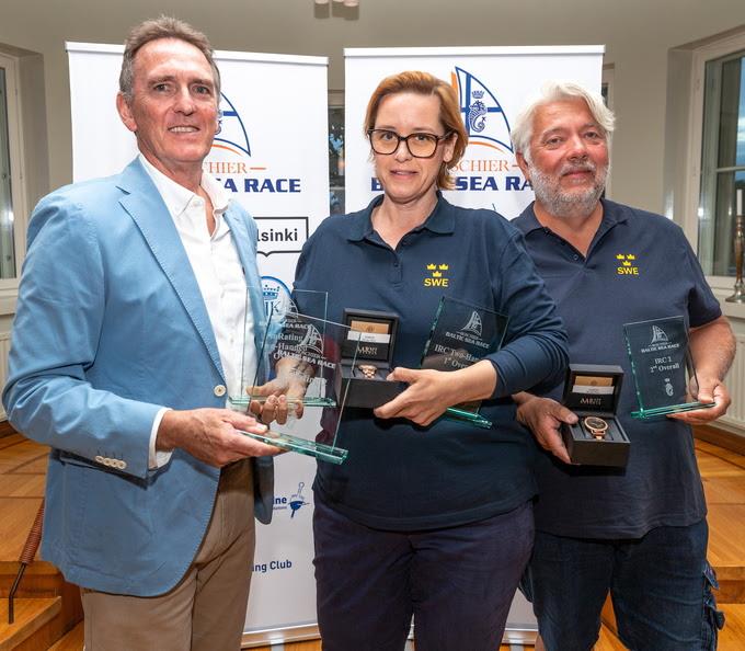 IRC Two-Handed winners: Swedish Albin Nova Team Mobline raced by Paer Lindfors & Nadine KugeTeam  photo copyright Pepe Korteniemi taken at Royal Ocean Racing Club and featuring the IRC class