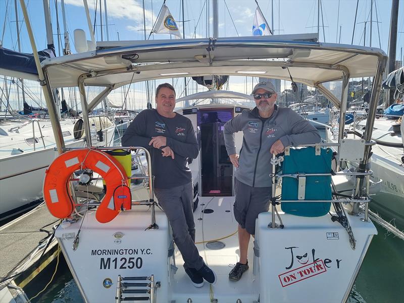 Peter Dowdney and Grant Chipperfield on Joker on Tourer - Melbourne to Hobart Yacht Race  photo copyright Peter Dowdney taken at Ocean Racing Club of Victoria and featuring the IRC class