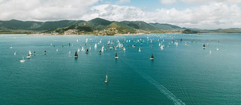 Airlie Beach Race Week 2022: Today's mass start - Colours and Clouds photo copyright Shirley Wodson / ABRW taken at Whitsunday Sailing Club and featuring the IRC class