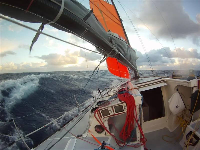 Sailing near Cape Horn heavily reefed - photo © Global Solo Challenge