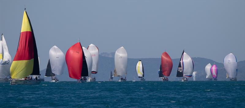 A splash of colour on the course - 2022 Airlie Beach Race Week final day photo copyright Shirley Wodson / ABRW taken at Whitsunday Sailing Club and featuring the IRC class