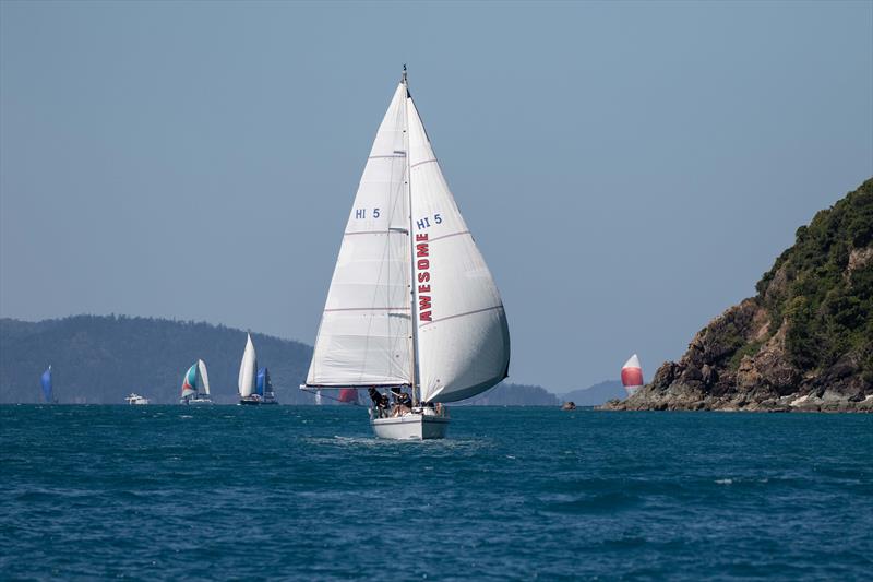 Peter Harrison and crew having an Awesome time - 2022 Airlie Beach Race Week final day photo copyright Shirley Wodson / ABRW taken at Whitsunday Sailing Club and featuring the IRC class