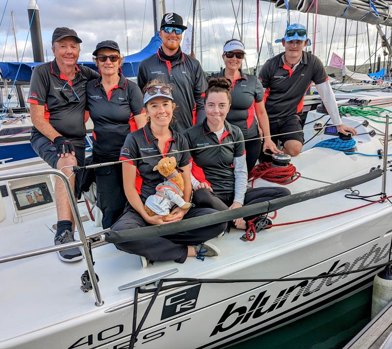 Blunderbuss crew on day 2 at Hamilton Island Race Week photo copyright HIRW media taken at Hamilton Island Yacht Club and featuring the IRC class