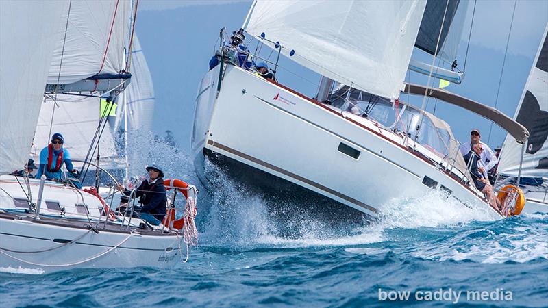 Day 2 Start and off out into the Whitsunday Passage - 2022 HIRW photo copyright Bow Caddy Media taken at Hamilton Island Yacht Club and featuring the IRC class