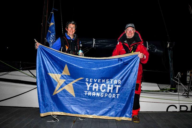 Bellino - Deb Fish and Rob Craigie - Second in IRC overall after close battles on the water with Sam White and Sam North on Mzungu - Sevenstar Round Britain & Ireland Race photo copyright James Tomlinson / RORC taken at Royal Ocean Racing Club and featuring the IRC class