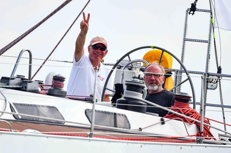 Peterson 43 Snifix Dry (GER) raced by Dirk Lahmann & Wilhelm Demeli were met by a crowd of well-wishers on the dock after 17 days of racing - photo © James Tomlinson / RORC