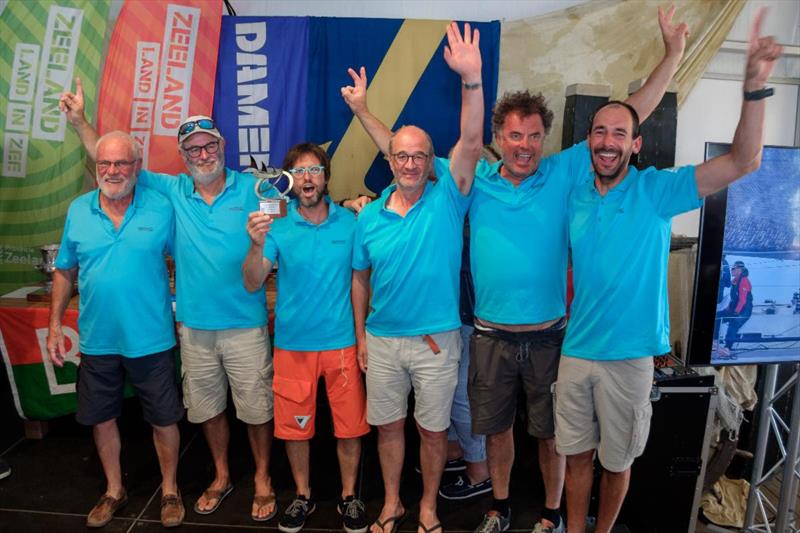 The Picsou crew pick up their well-deserved prize for IRC Three at the IRC European Championship - photo © Ronald den Dekker - WACON Images
